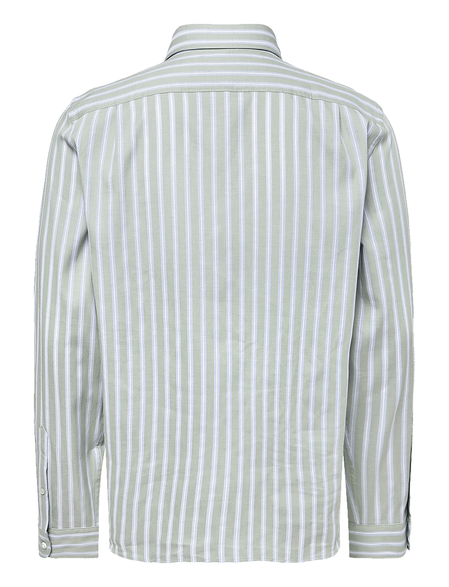 PS Paul Smith - MENS LS REGULAR FIT SHIRT - triibulised särgid - 34_lt greyish green - 1