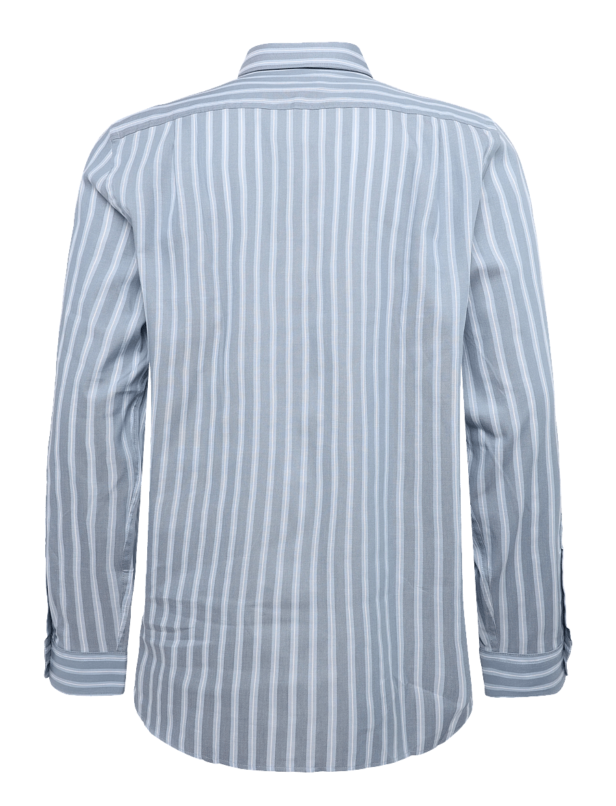 PS Paul Smith - MENS LS REGULAR FIT SHIRT - randiga skjortor - blue - 1