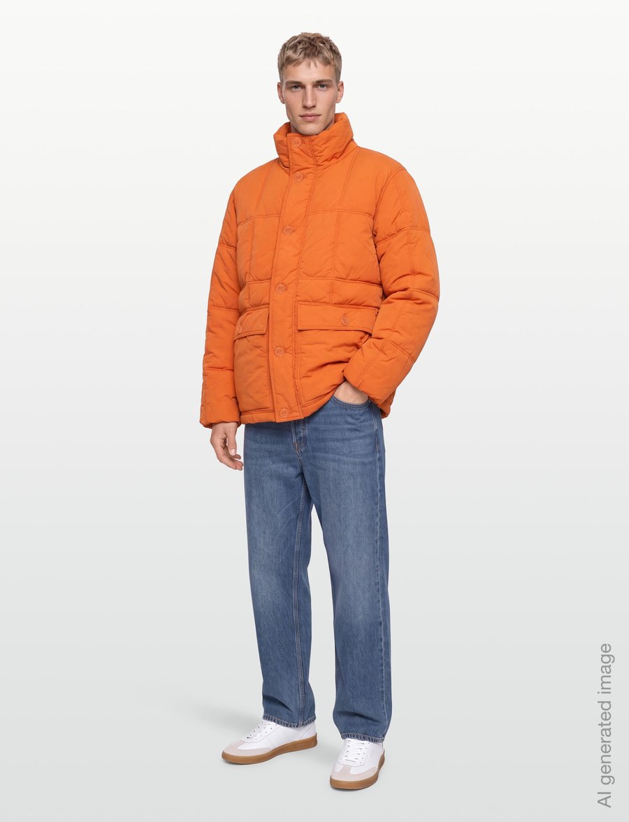 PS Paul Smith - MENS FIBRE DOWN JACKET - rudeninės striukės - dark orange - 0