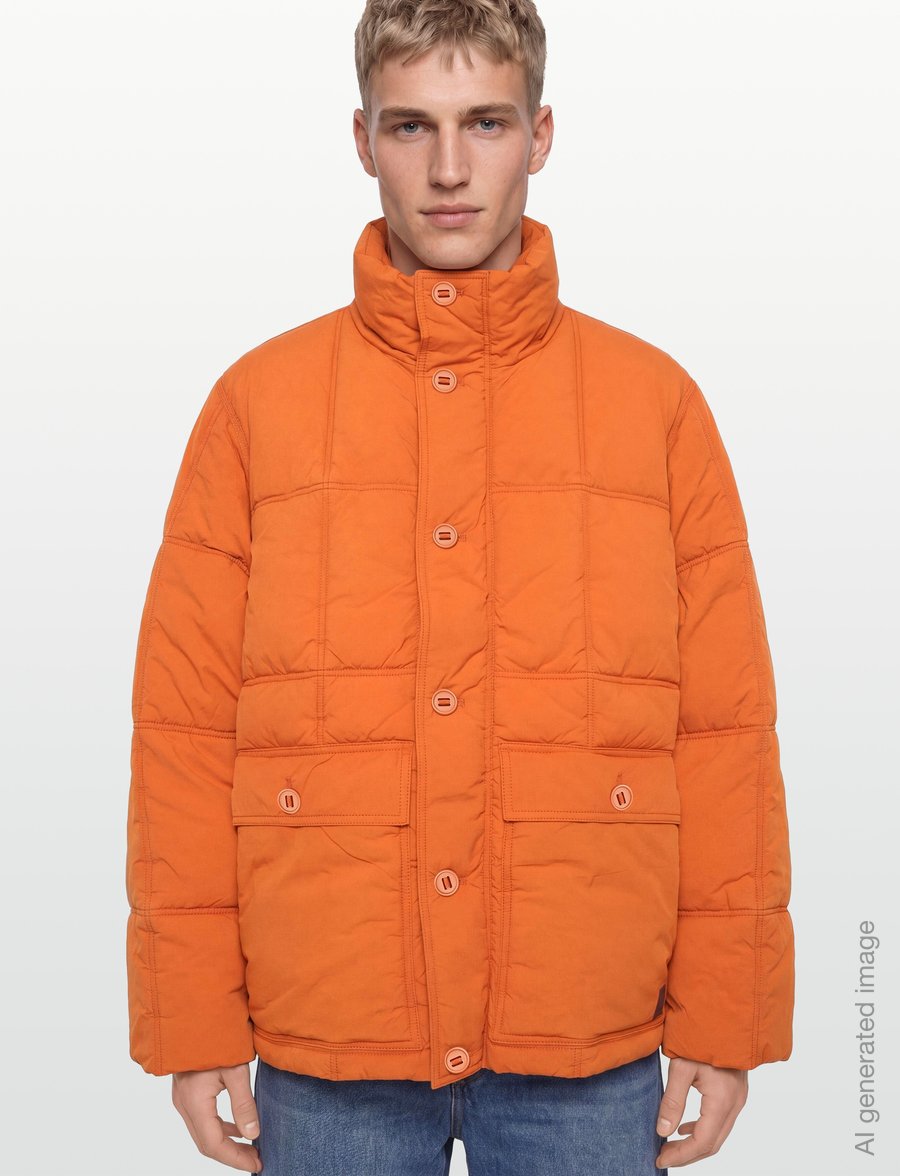 PS Paul Smith - MENS FIBRE DOWN JACKET - rudeninės striukės - dark orange - 3