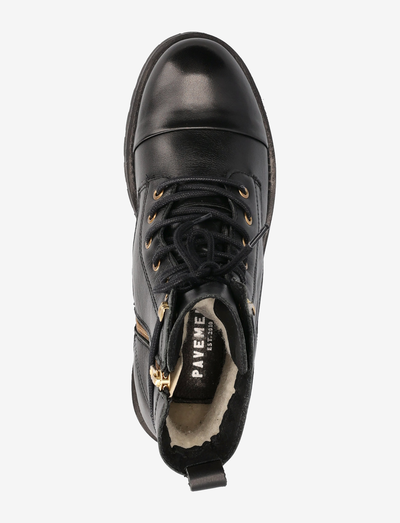 Pavement - Jana wool - snørestøvler - black / gold - 3