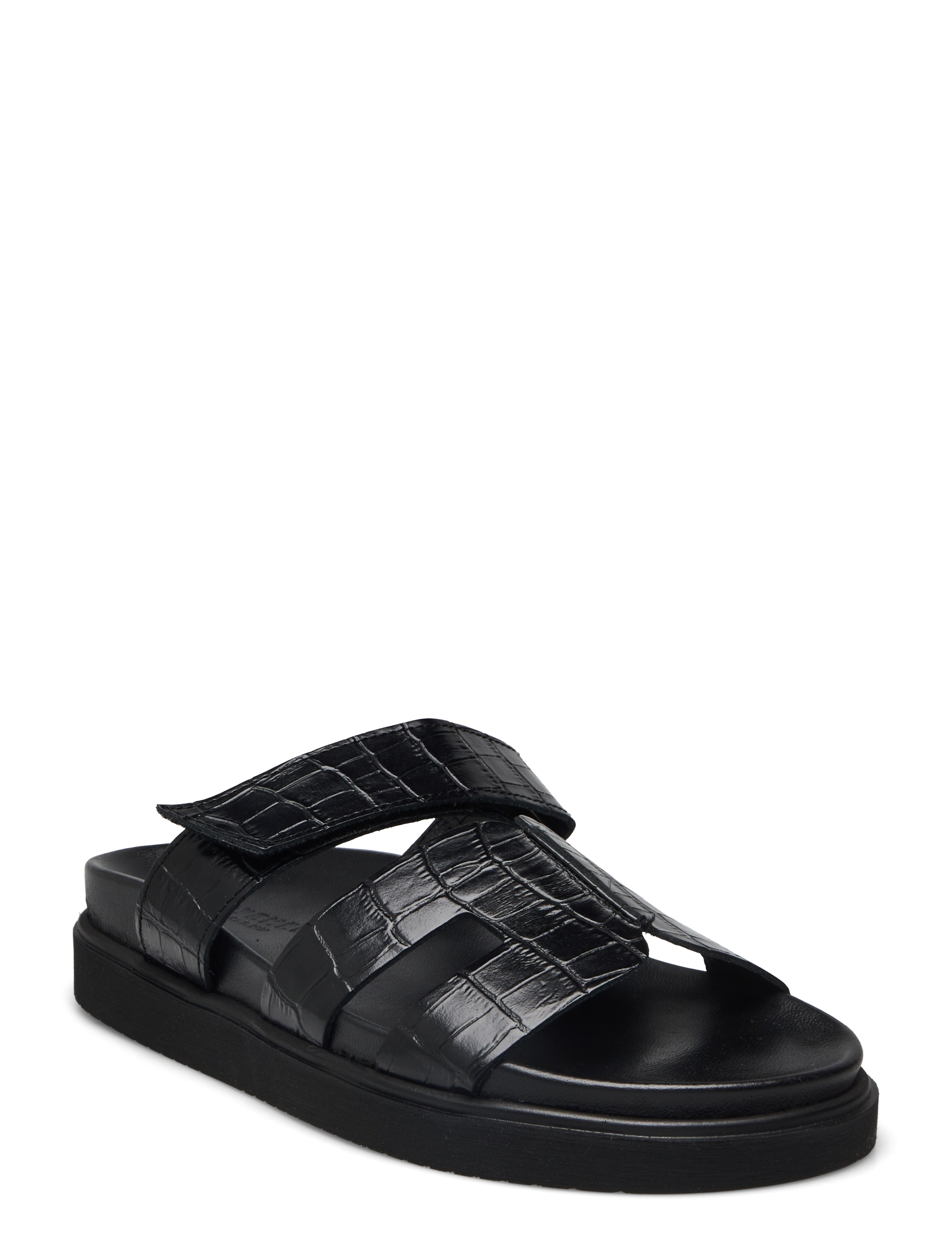 Pavement Maru Croco, 39, Black, Sandaler > Flade Sandals, Dame