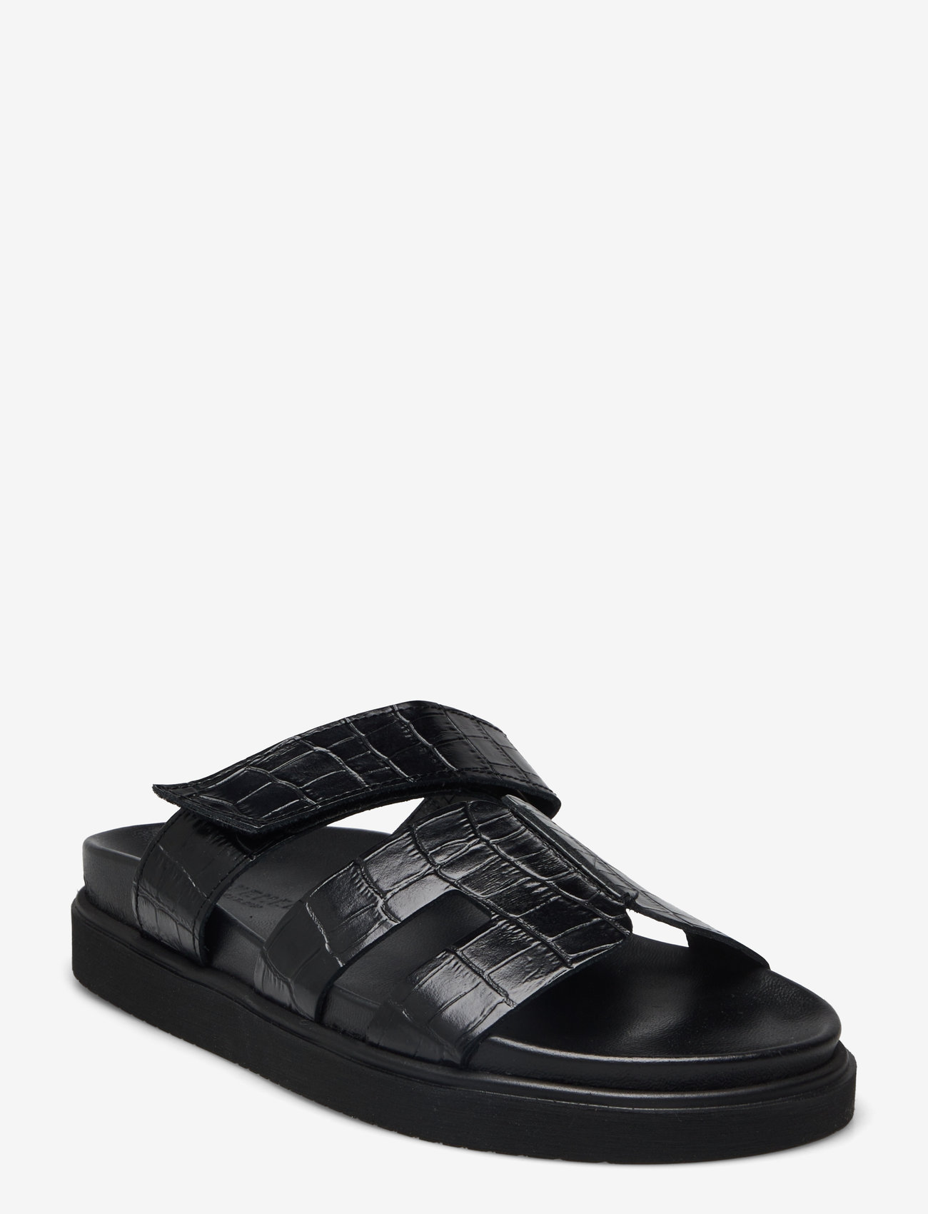 Pavement - Maru Croco - flade sandaler - black croco - 0