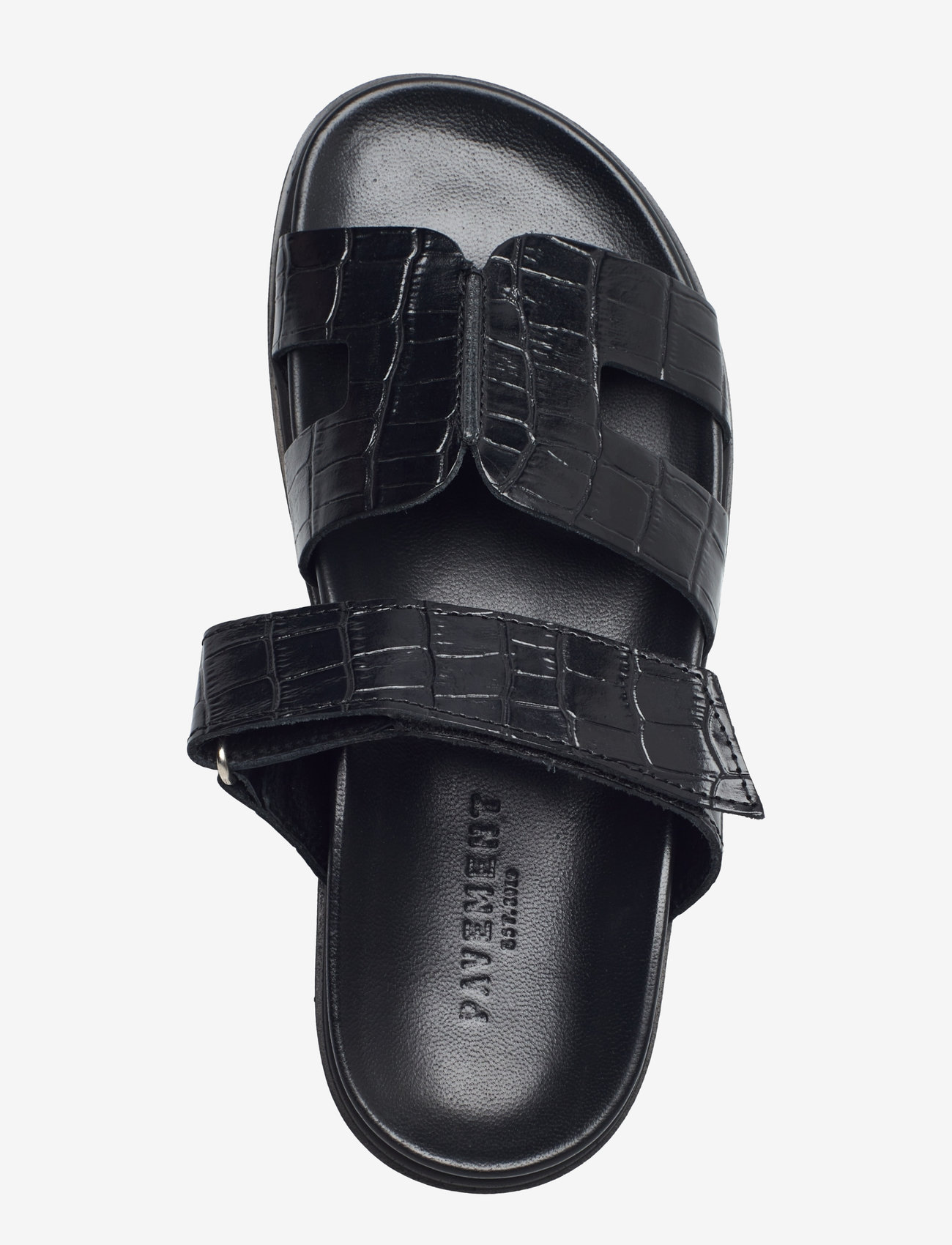 Pavement - Maru Croco - flade sandaler - black croco - 3