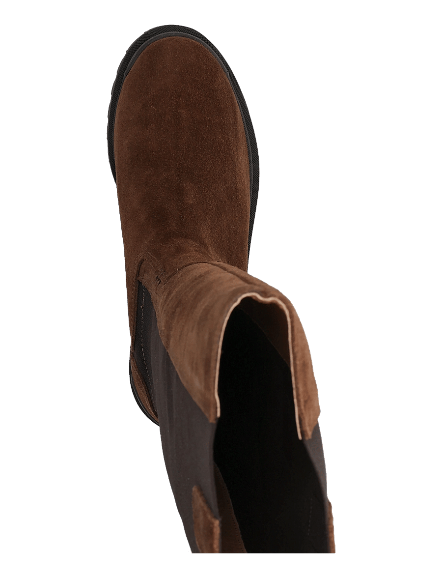 Pavement - PAMandy 1 - knähöga stövlar - brown suede - 3