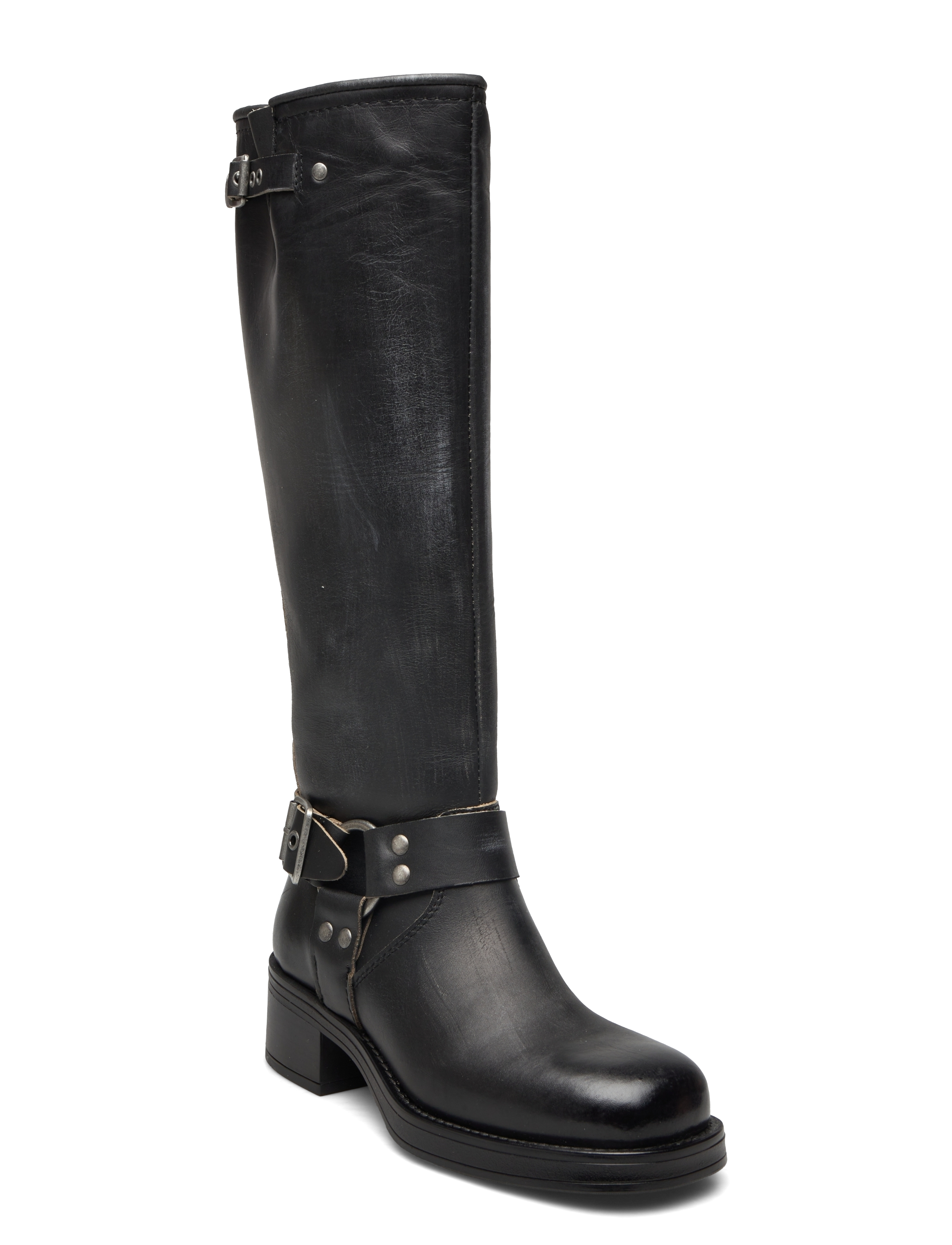 Pavement Tamera long Vintage - Langskaftede støvler - BLACK MATTE / black