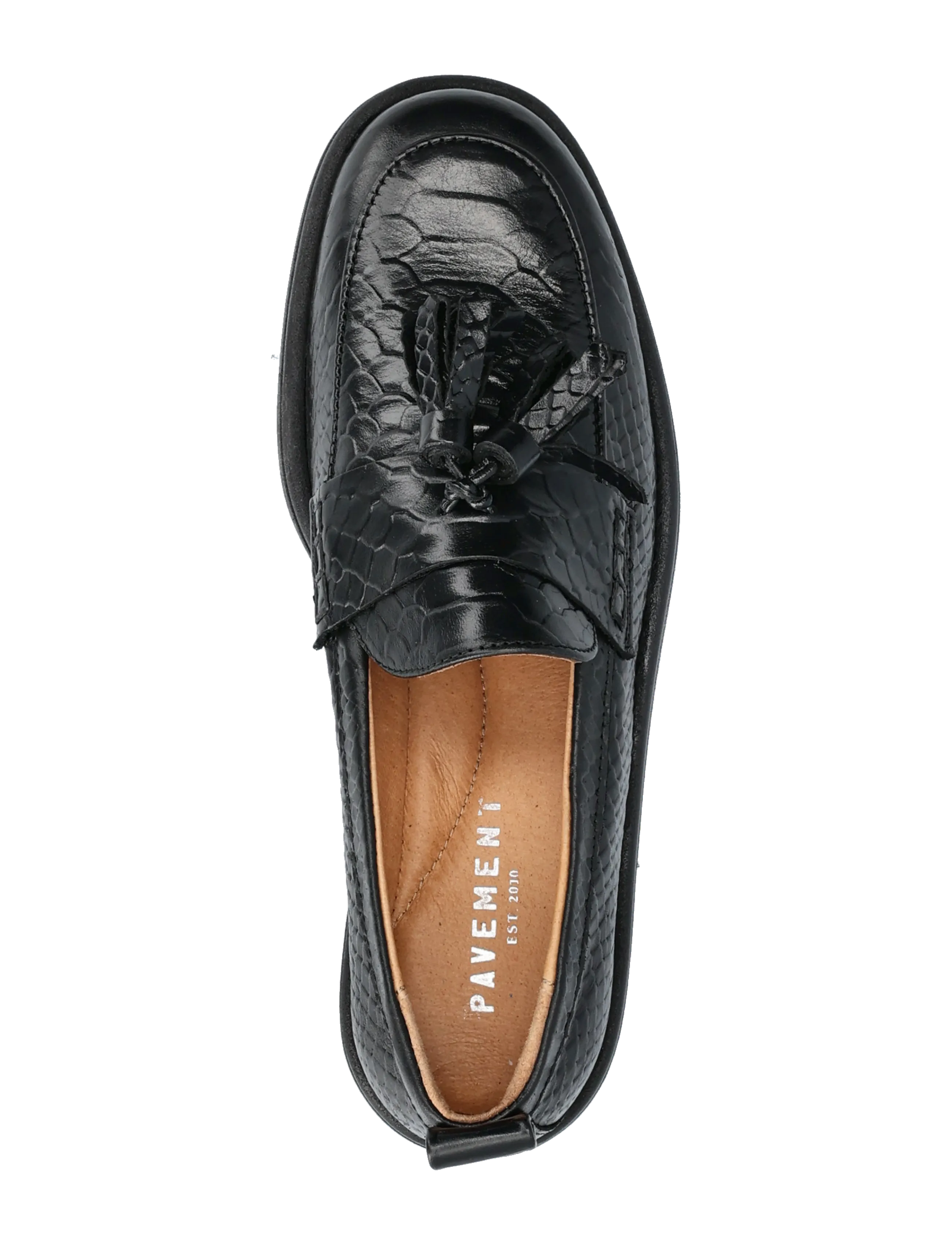 Pavement - Shelly Tassel Croco - mokassiinid - black croco - 3
