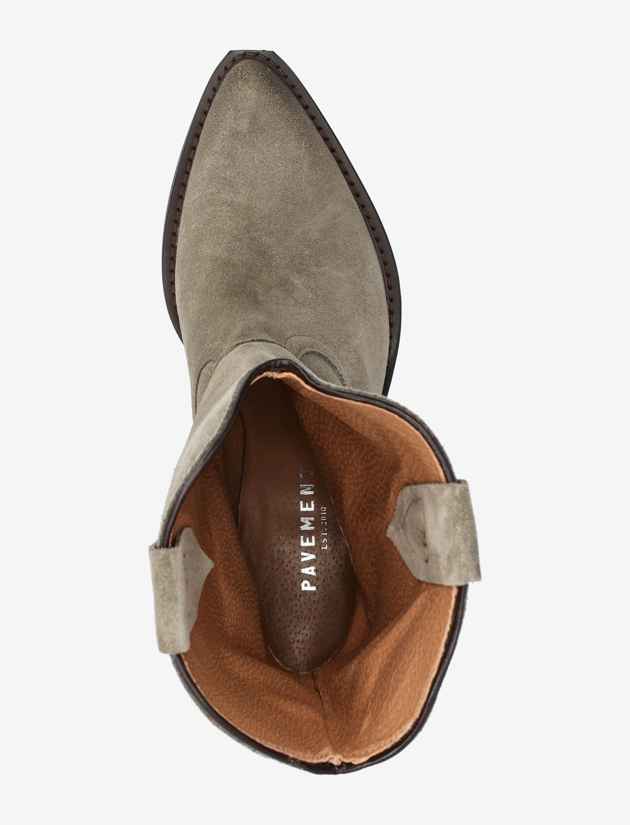 Pavement - Nikki Suede - cowboystøvler - khaki suede - 3