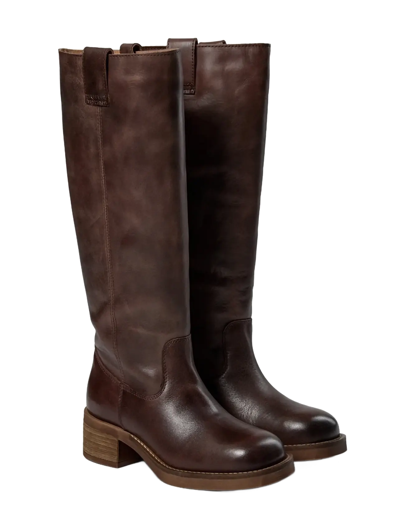Pavement - Annika Vintage - langskaftede støvler - brown - 1