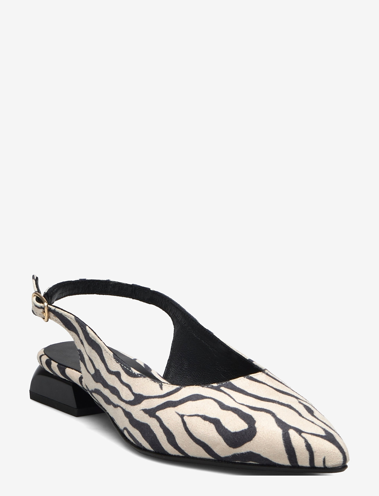 Pavement - Kala - platta slingbacks - zebra satin - 0