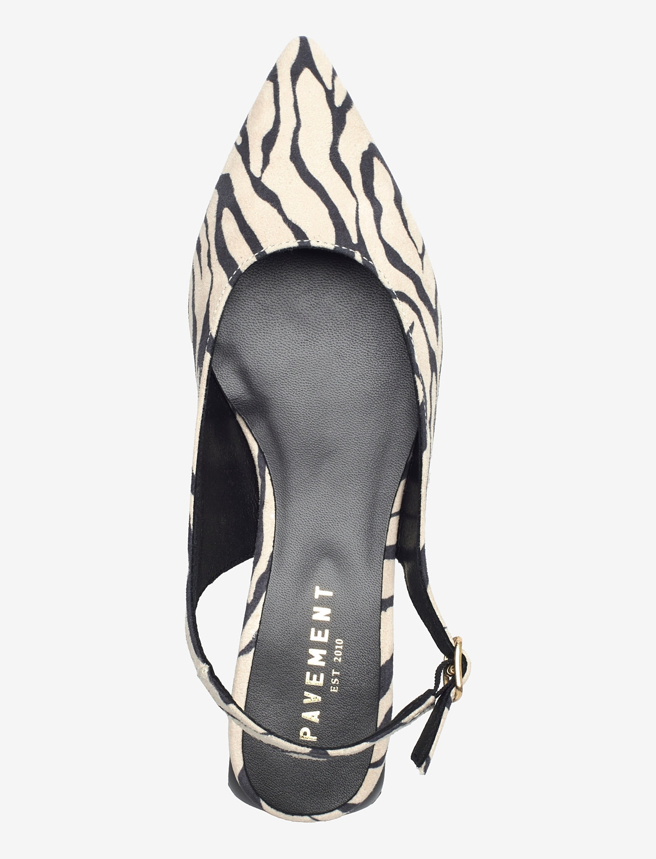 Pavement - Kala - platta slingbacks - zebra satin - 3