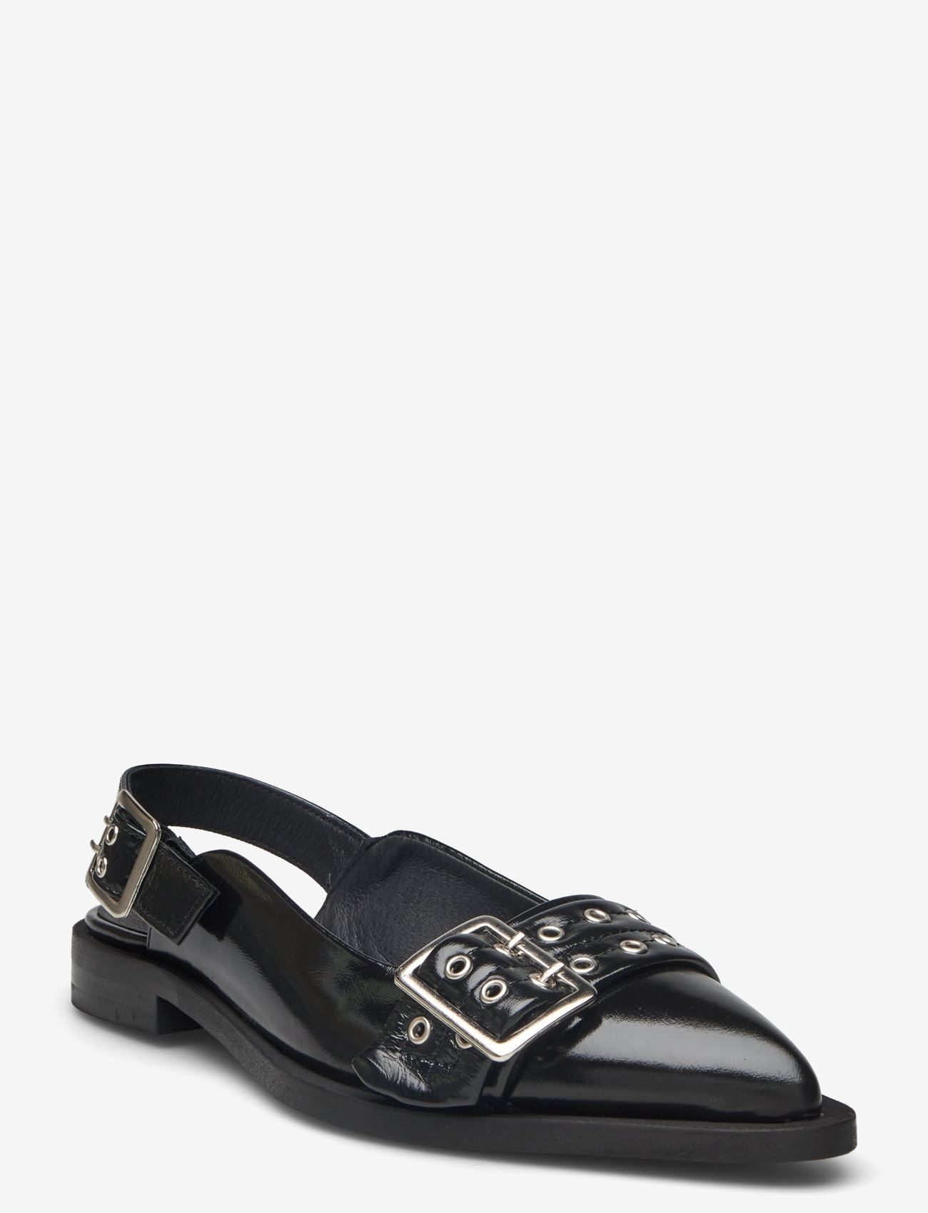 Pavement - Saso Slingback - flache slingbacks - black patent - 0