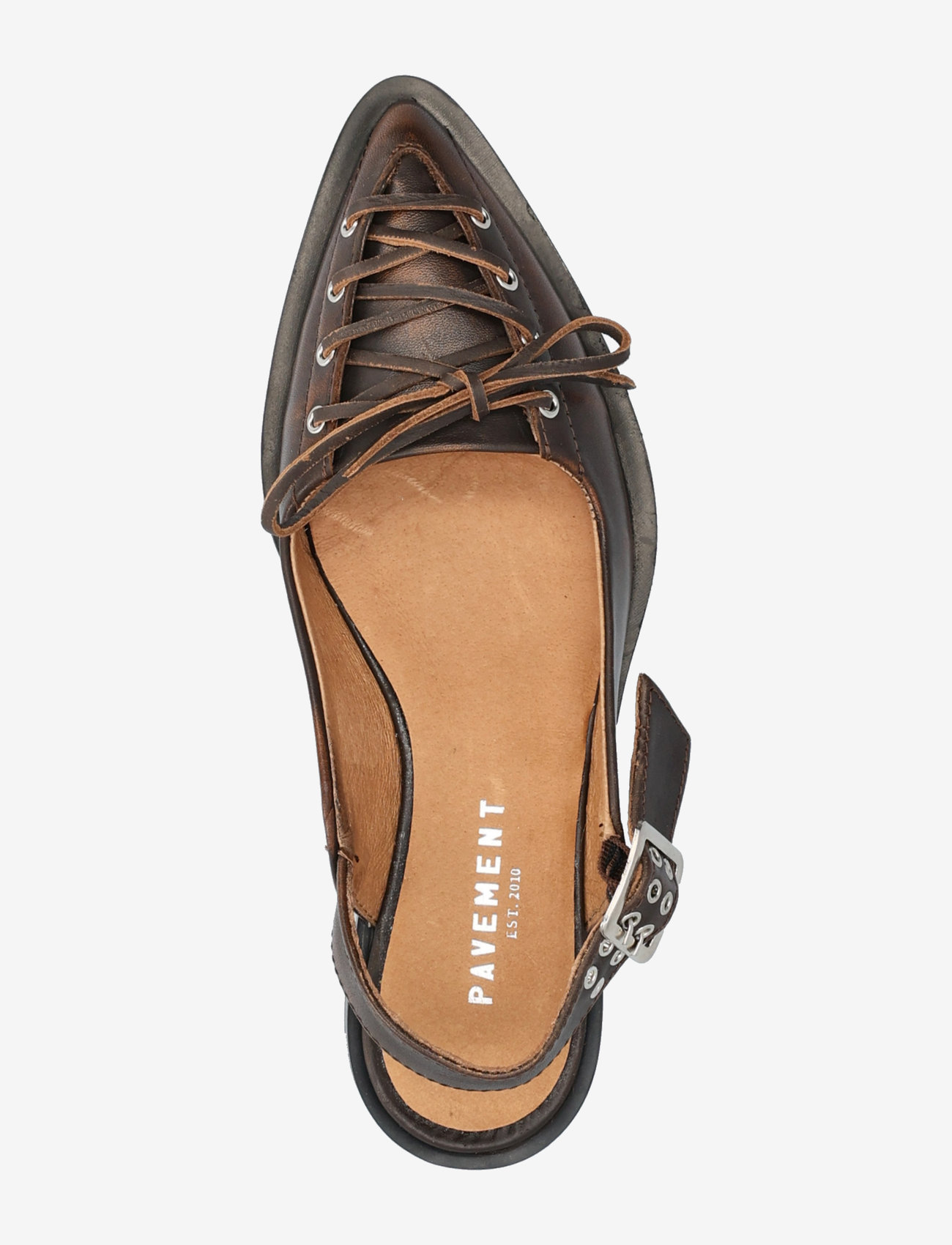 Pavement - Athena Slingback - platta slingbacks - brown matte - 3