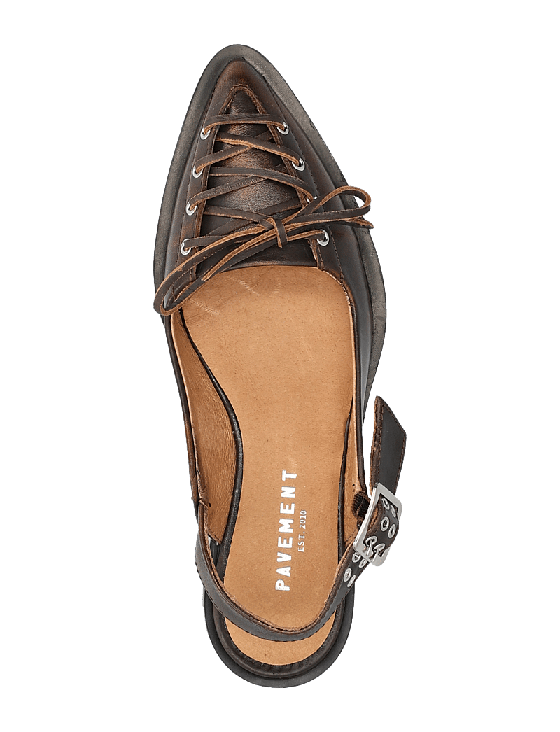 Pavement - Athena Slingback - platta slingbacks - brown matte - 3