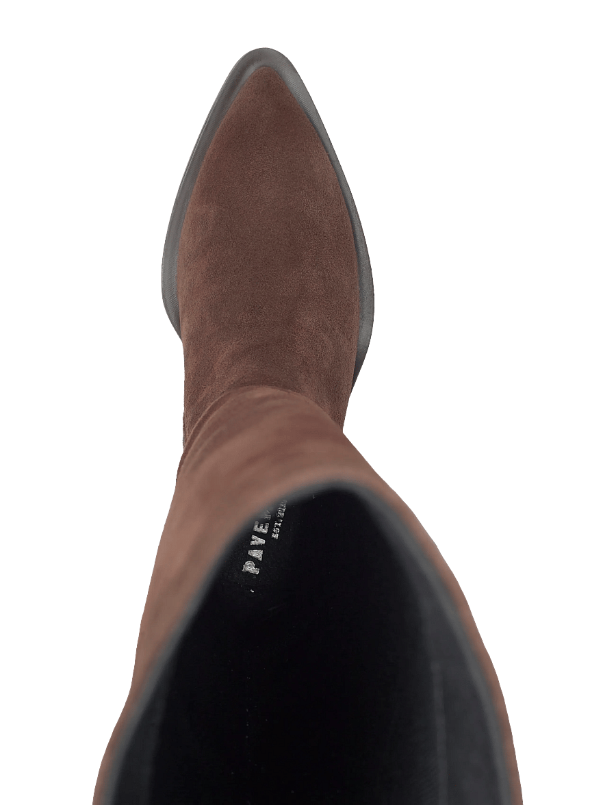 Pavement - PAFinka - kniehohe stiefel - brown suede - 3