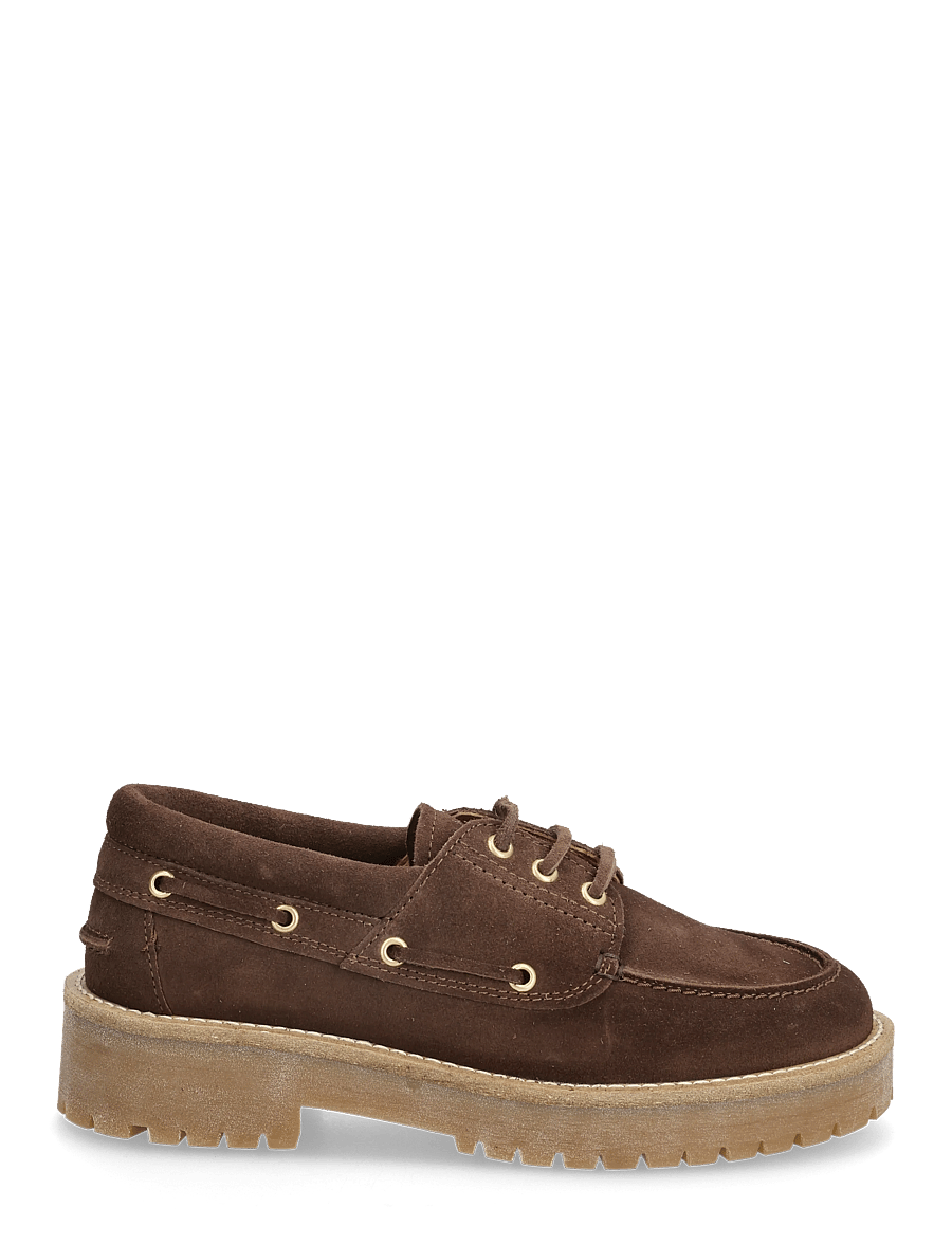 Pavement - Alvina suede plateau - seglarskor - brown suede - 1