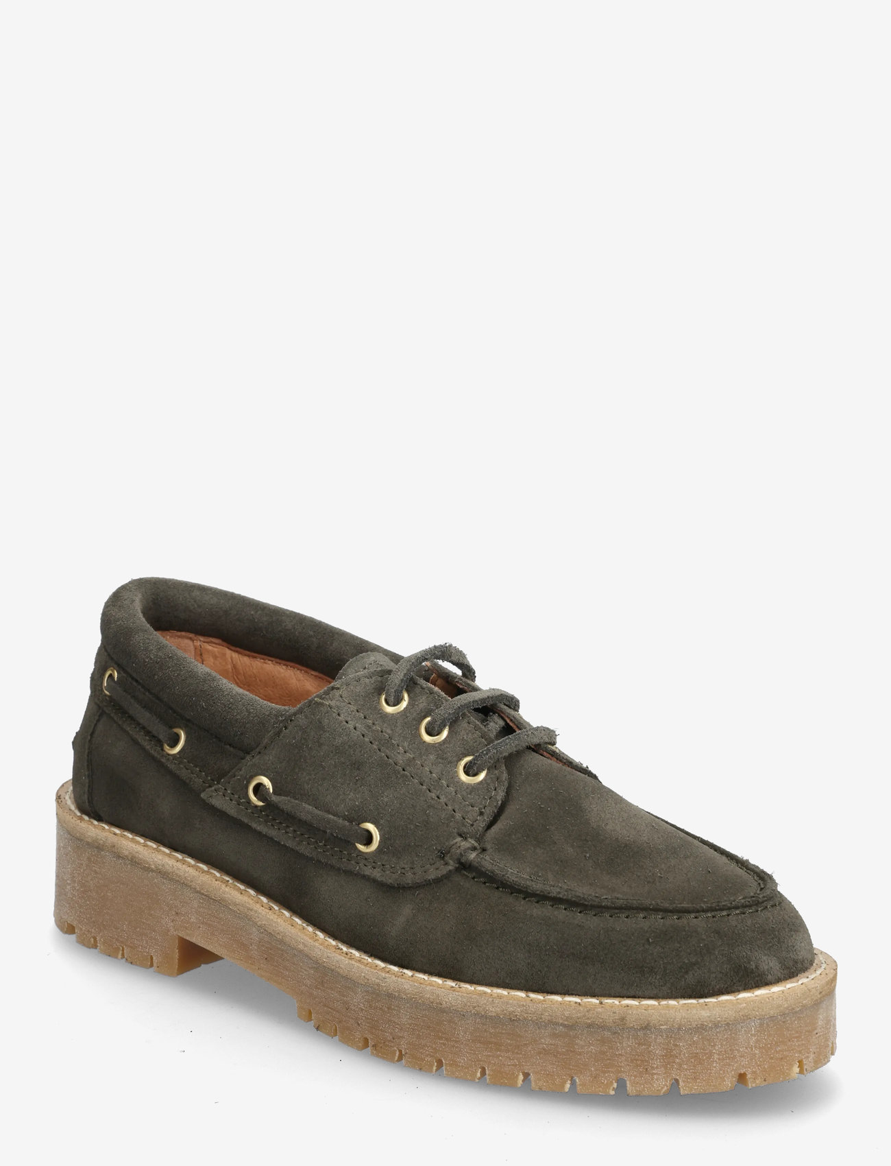 Pavement - Alvina suede plateau - purjekingad - dark green suede - 0