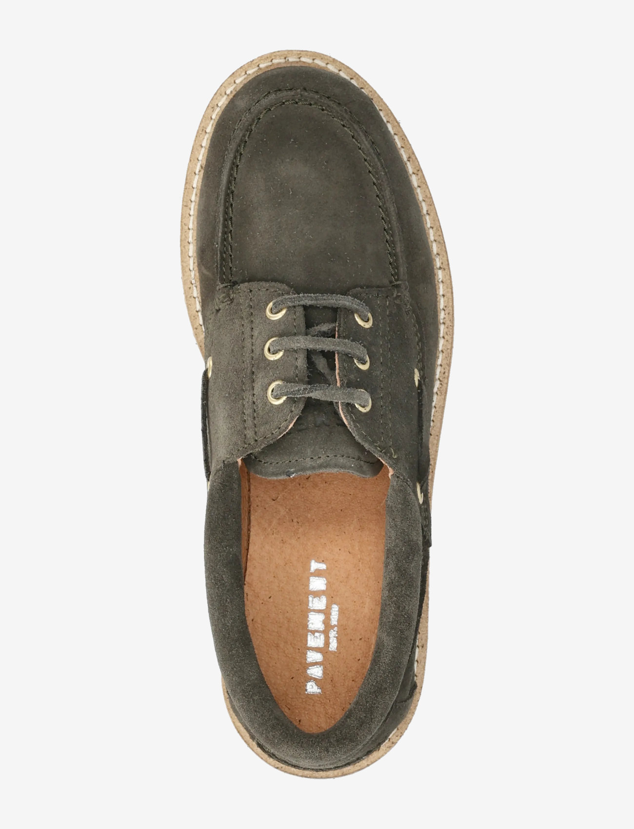 Pavement - Alvina suede plateau - purjekingad - dark green suede - 3