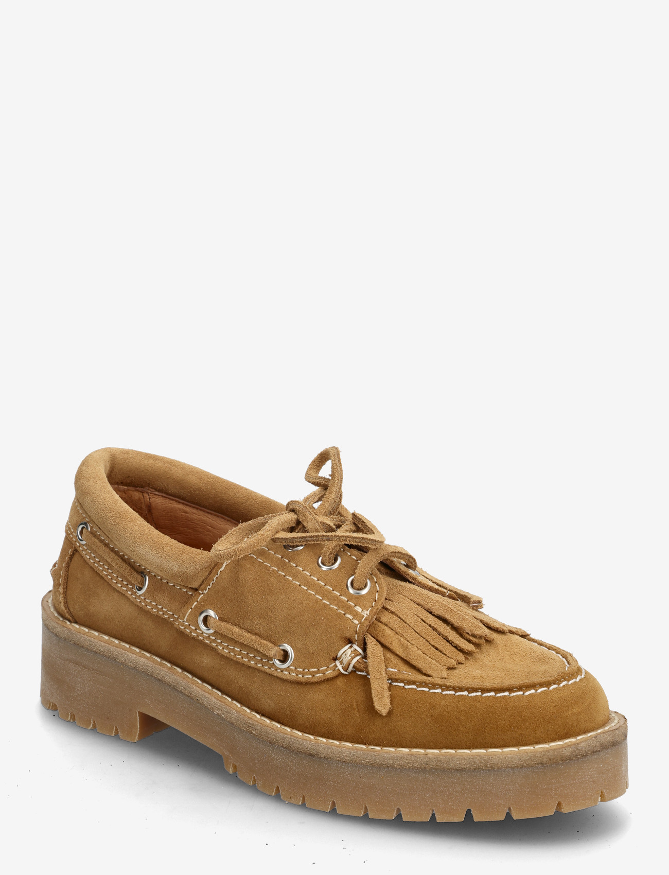 Pavement - Alvina Fringle Suede - sejlersko - taupe - 0