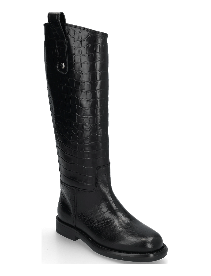 Pavement - PAEline Croco - kniehohe stiefel - black - 0