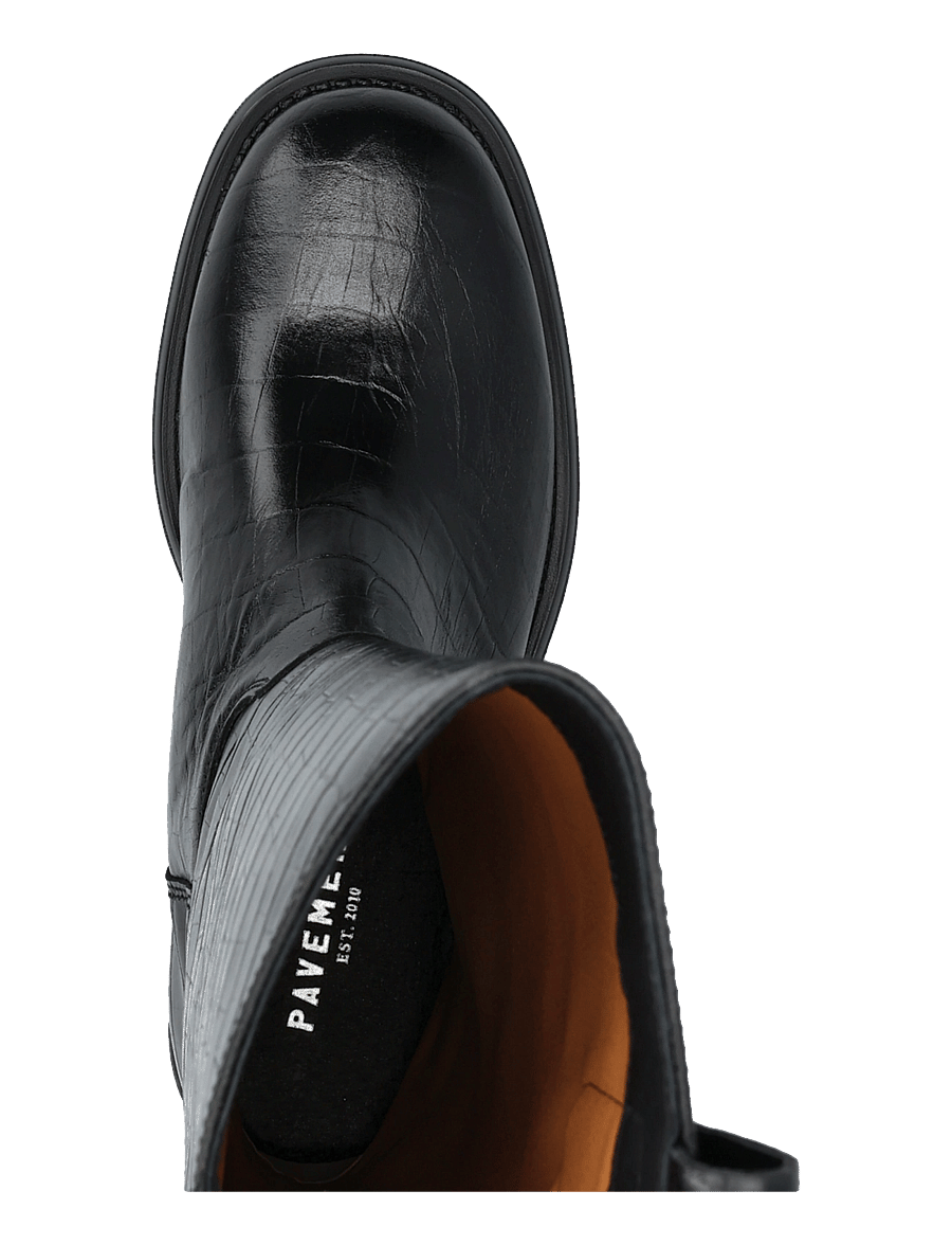 Pavement - PAEline Croco - kniehohe stiefel - black - 3