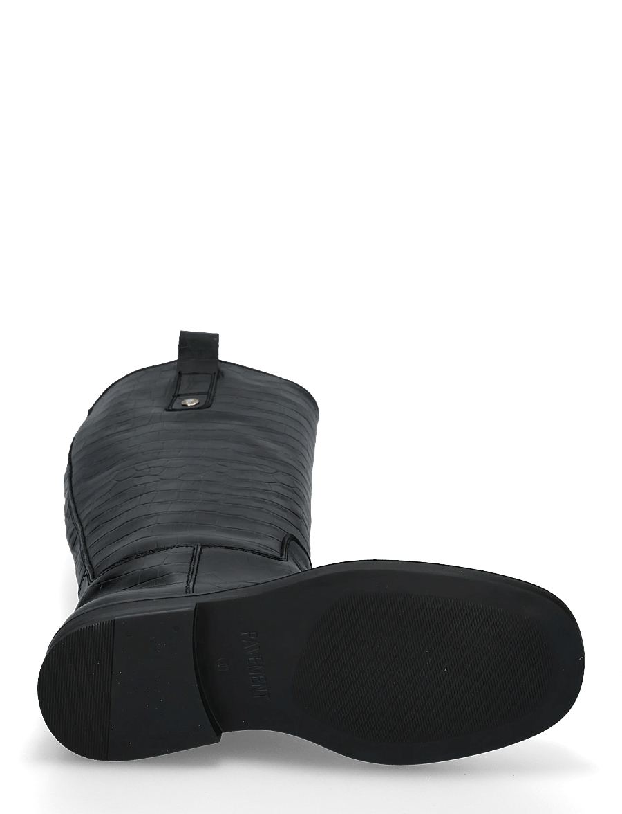 Pavement - PAEline Croco - kniehohe stiefel - black - 4