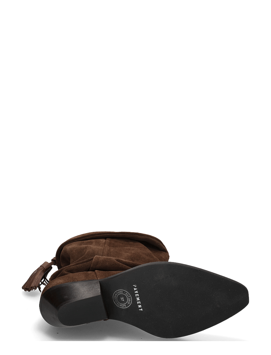 Pavement - PABirk Suede - kontsaga poolsaapad - brown suede - 4