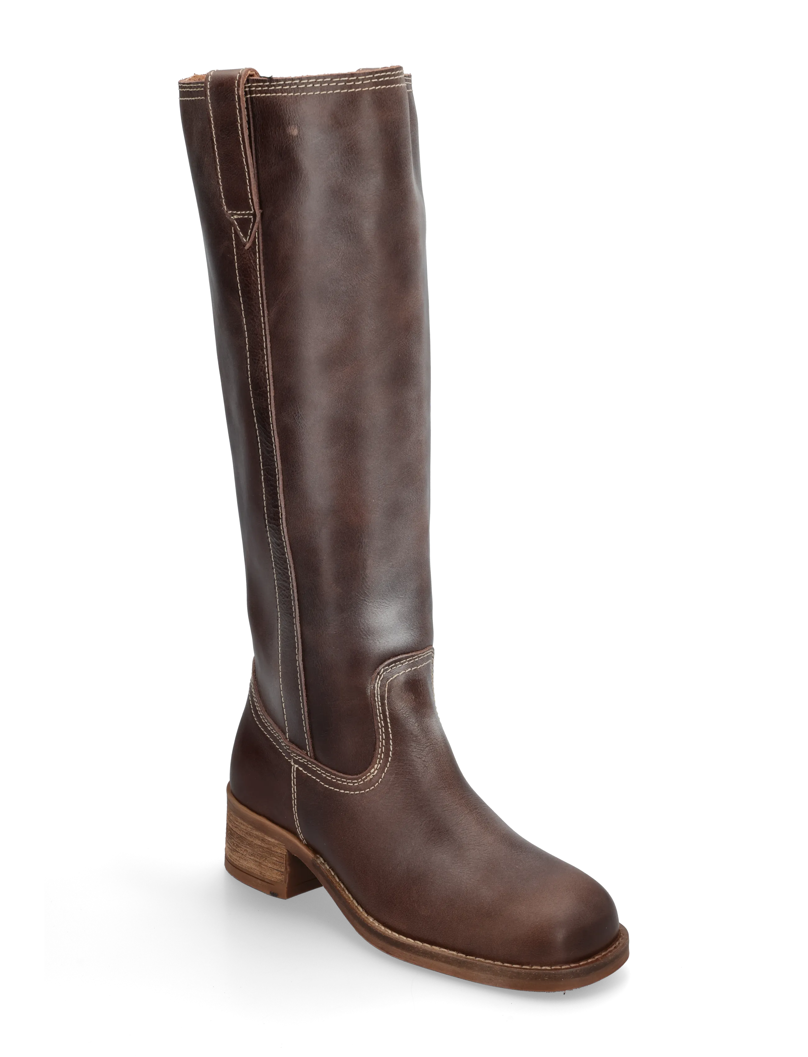 Pavement PAMaren Vintage - Kniehohe Stiefel - BROWN/WHITE / brown