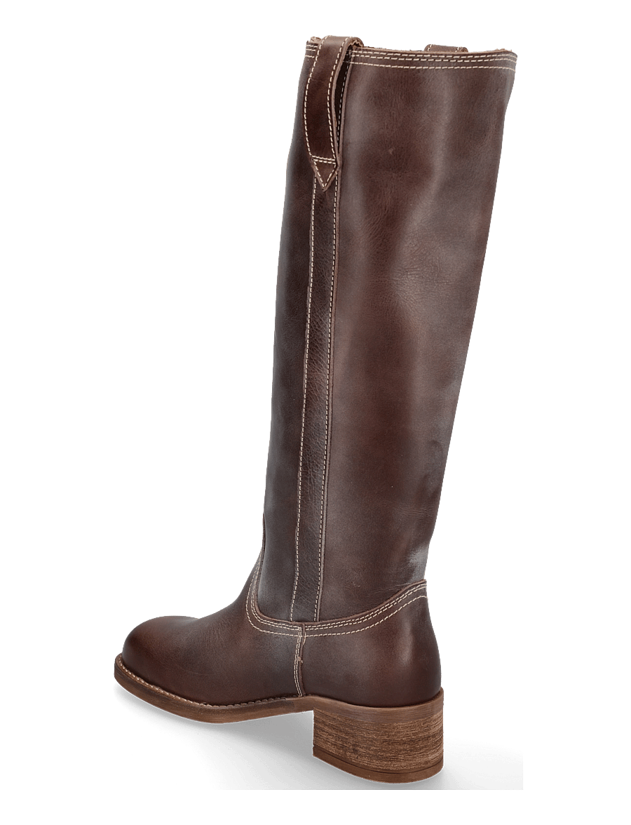 Pavement - PAMaren Vintage - kniehohe stiefel - brown/white - 1