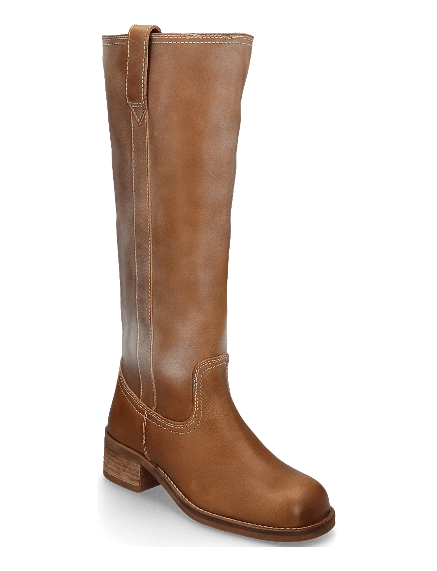 Pavement - PAMaren Vintage - kniehohe stiefel - tan/white - 0