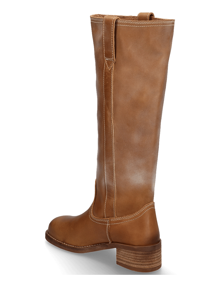 Pavement - PAMaren Vintage - kniehohe stiefel - tan/white - 1