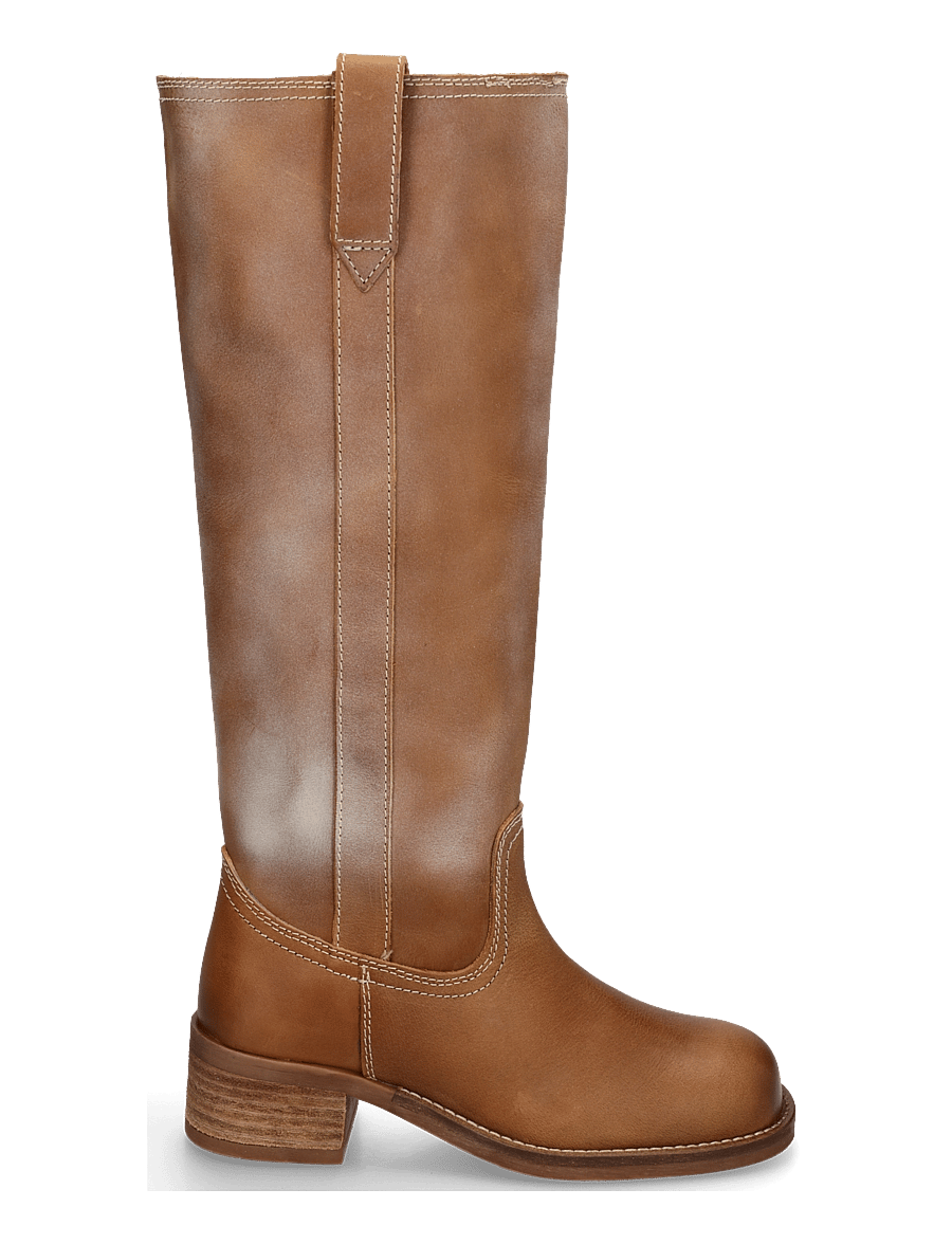 Pavement - PAMaren Vintage - kniehohe stiefel - tan/white - 2
