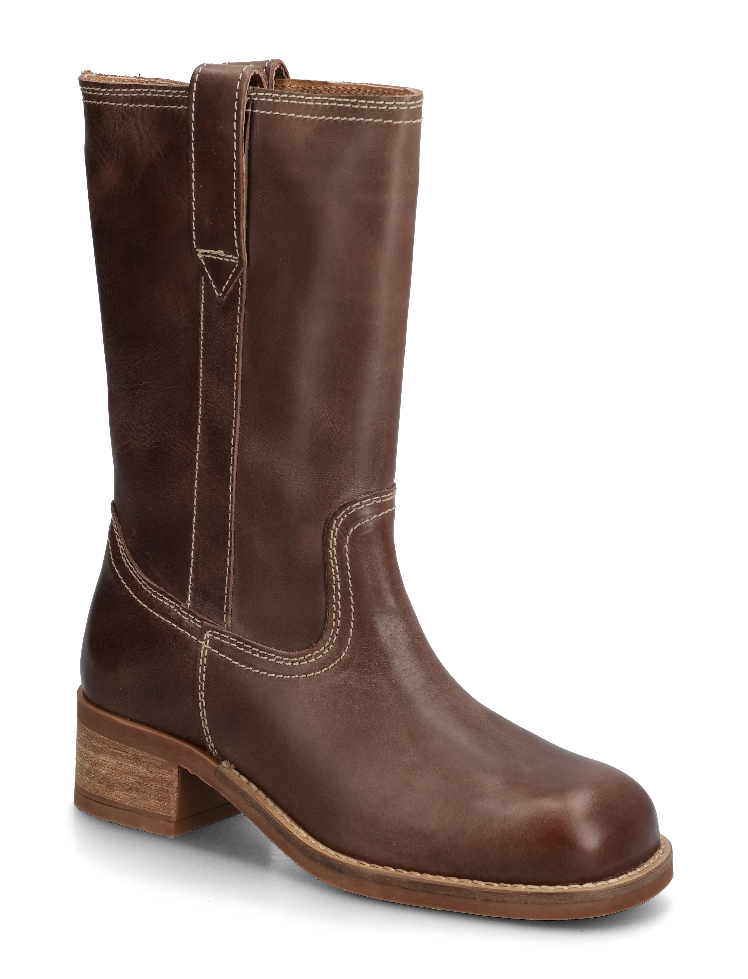 Pavement PATanja Vintage - Pitkävartiset saappaat - BROWN/WHITE / brown