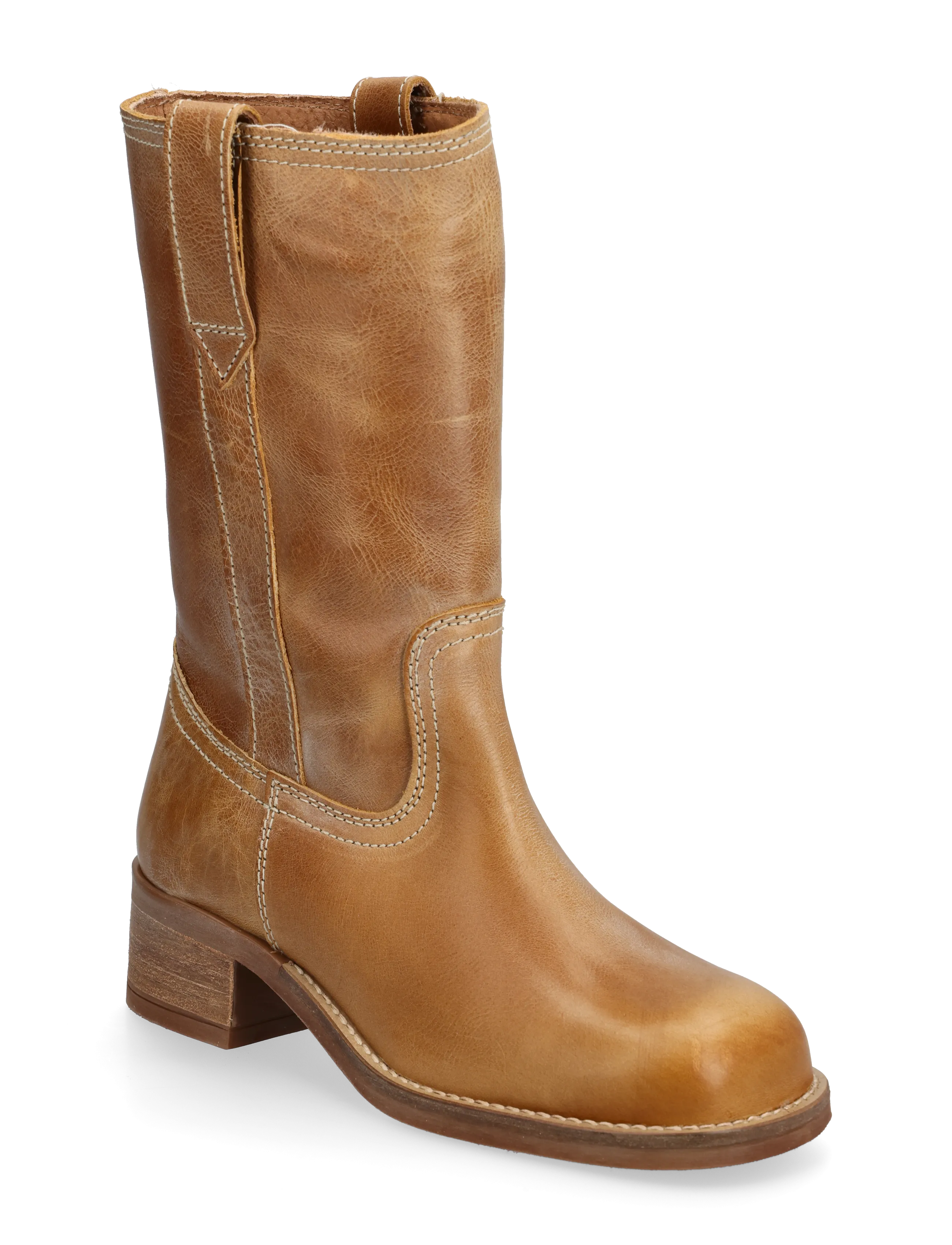 Pavement PATanja Vintage - Boots - TAN/WHITE / brown