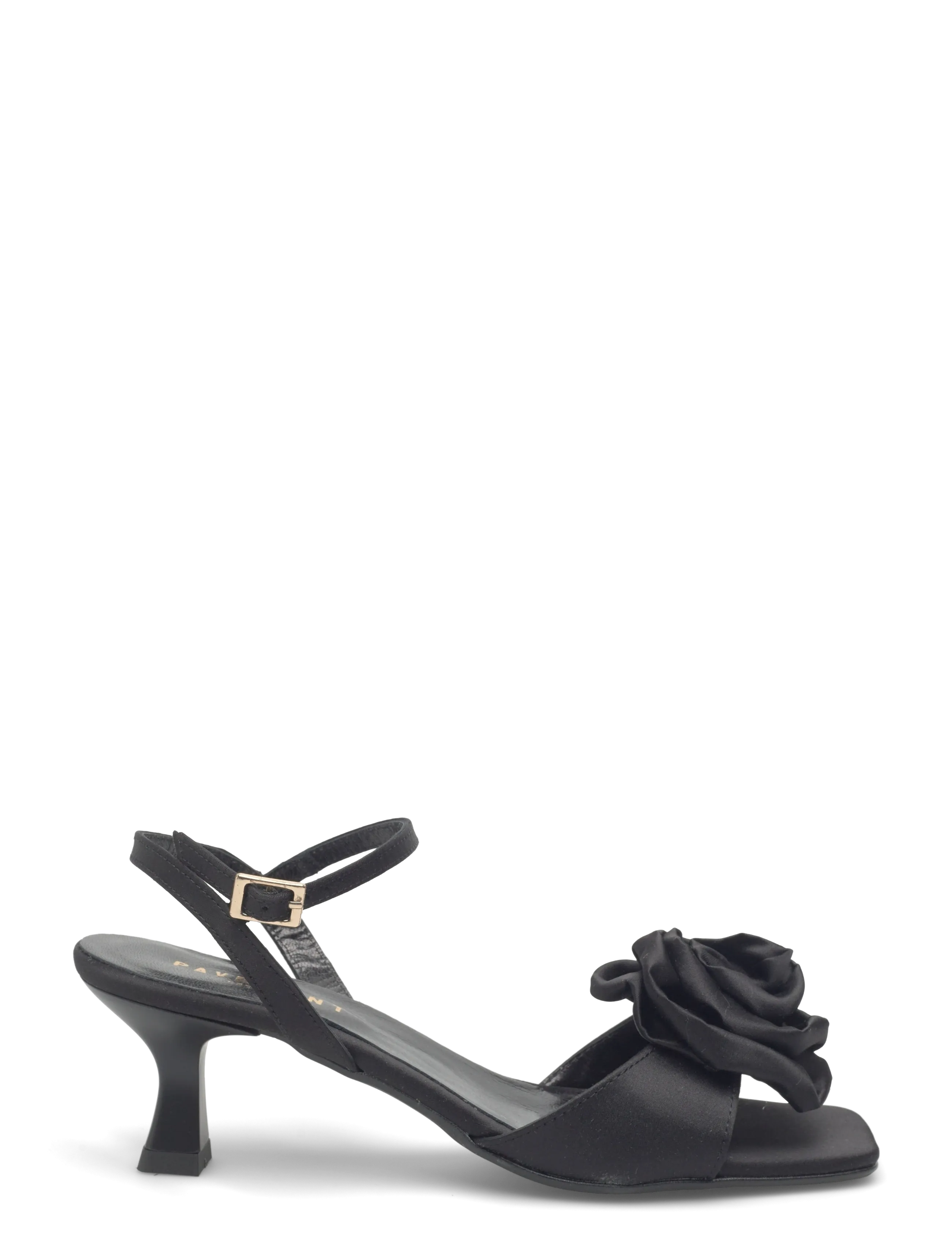 Pavement - Helma Rose - lahtised kontsakingad - black satin - 1