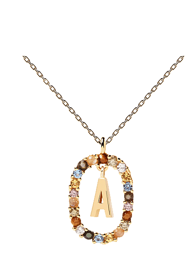PD Paola LETTER NECKLACE - Pärlhalsband - MULTICOLOUR / gold