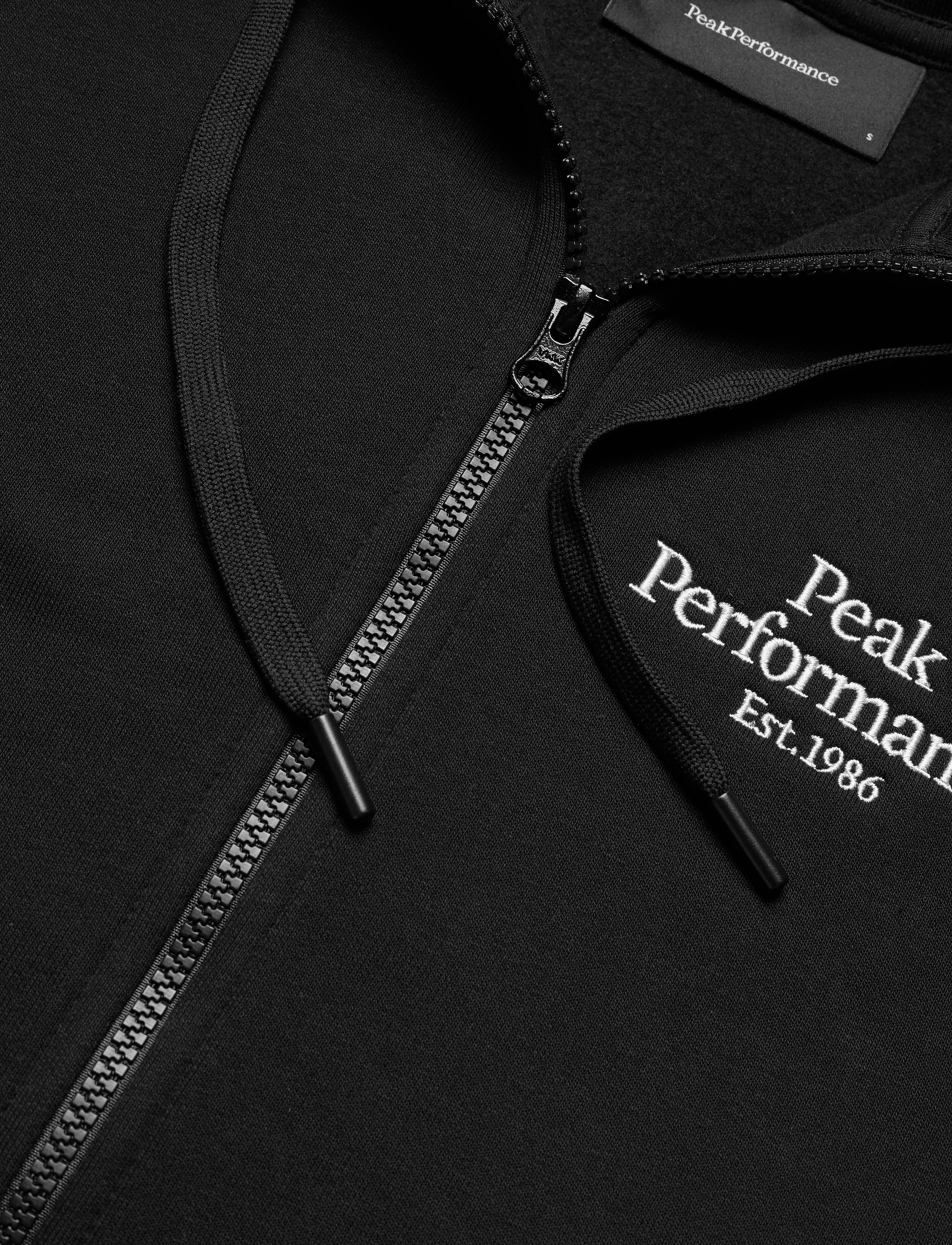 Peak Performance - W Original Zip Hood - black - 2