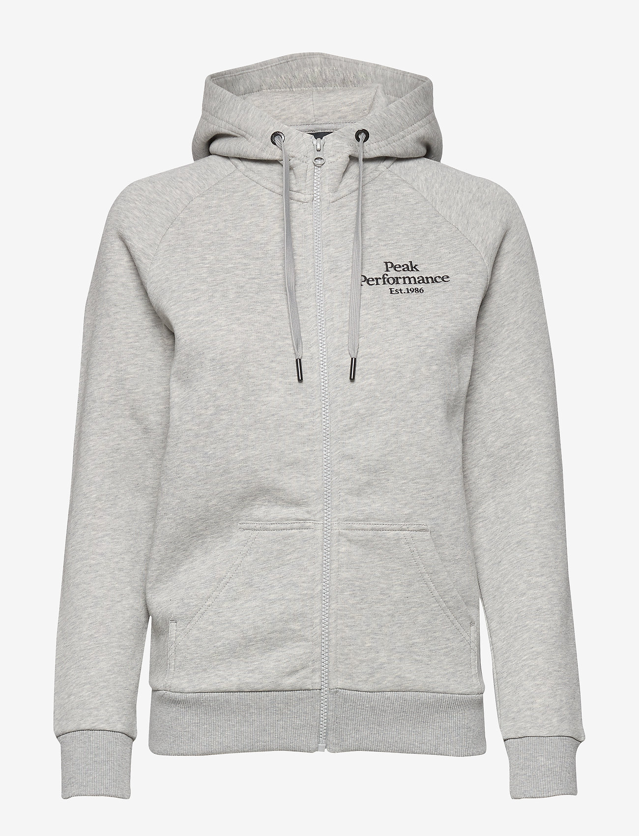 W Original Zip Hood - MED GREY MEL