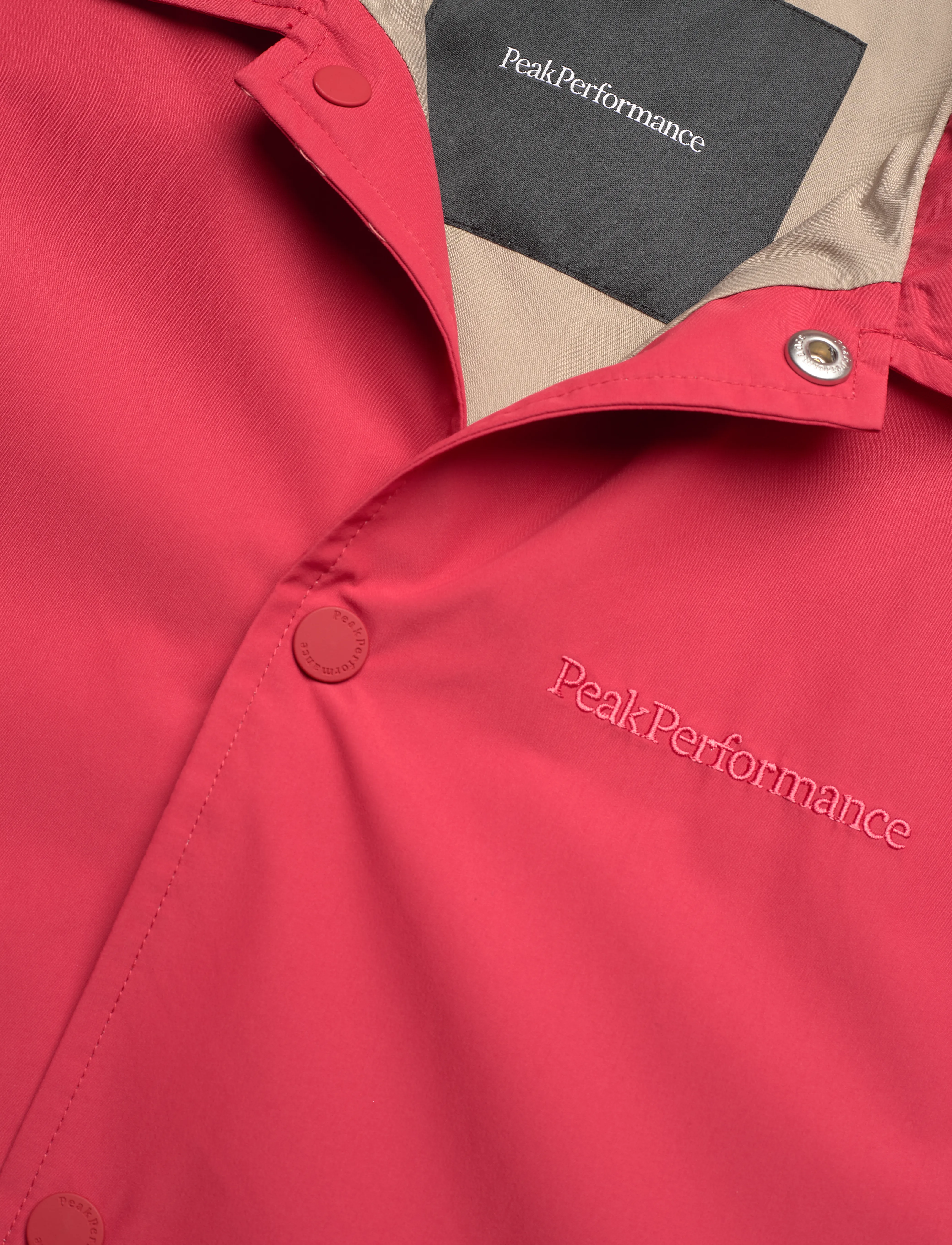 Peak Performance - M 2L Coach Jacket - urheilutakit - softer red - 2