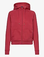W Ease Zip Hood - SOFTER RED