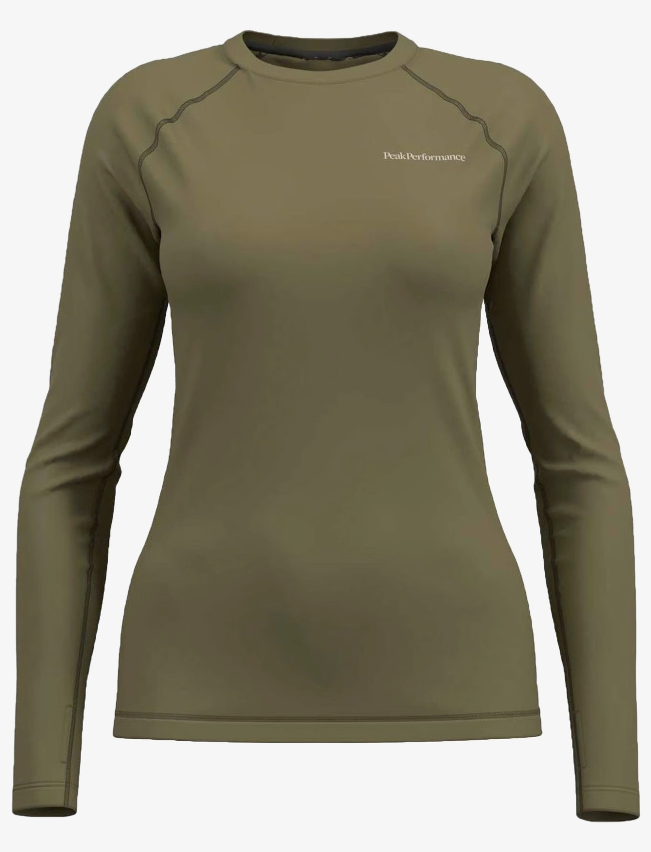 Peak Performance W Spirit Crew - Base layer tops - SNAP GREEN / khaki/green