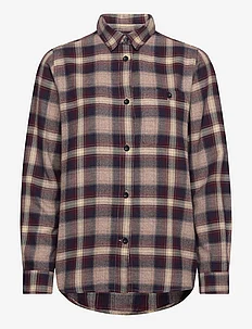 W Cotton Flannel Shirt-141 CHECK, Peak Performance