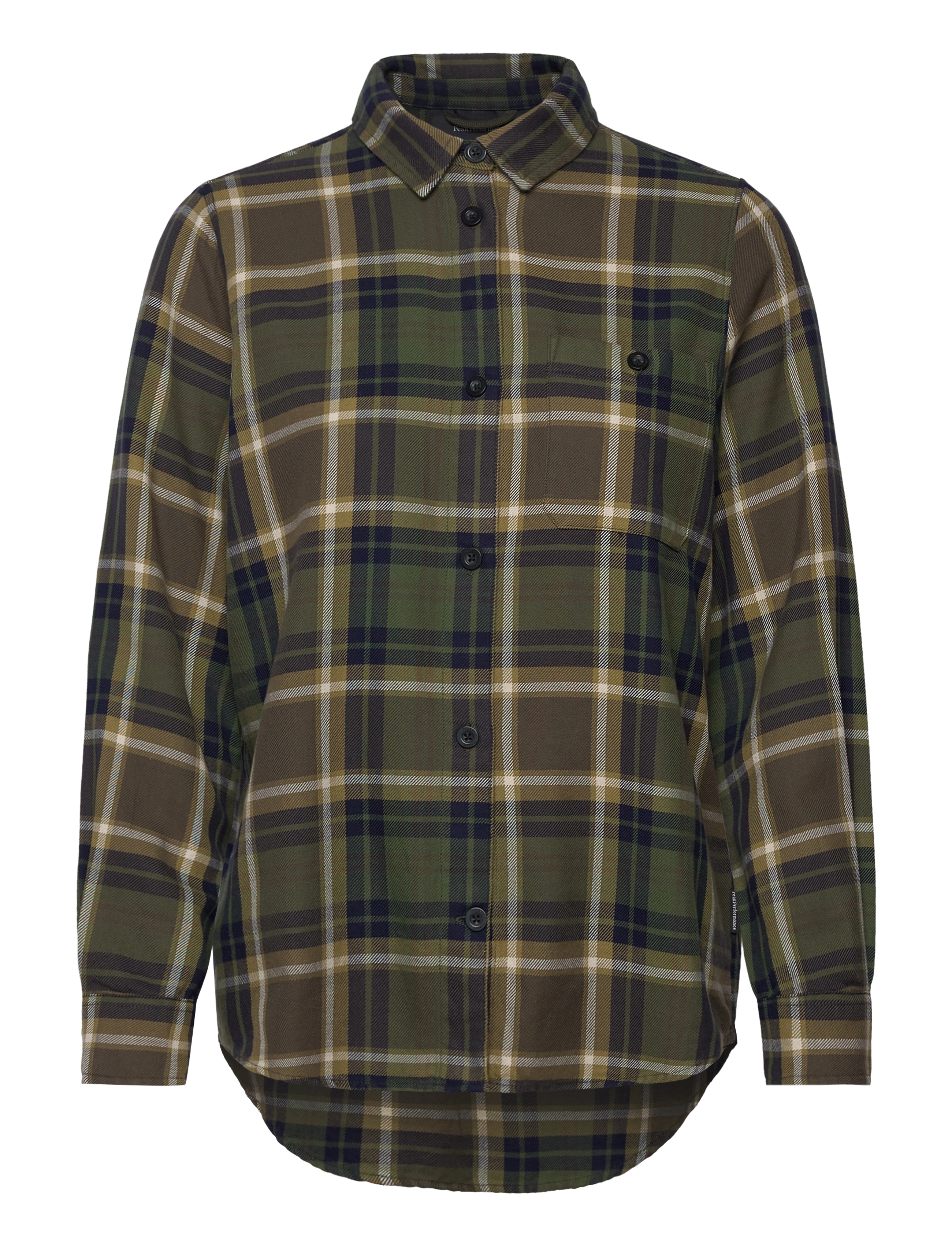 PEAK PERFORMANCE W Baumwolle Flannel Shirt Khaki - XS - Damen