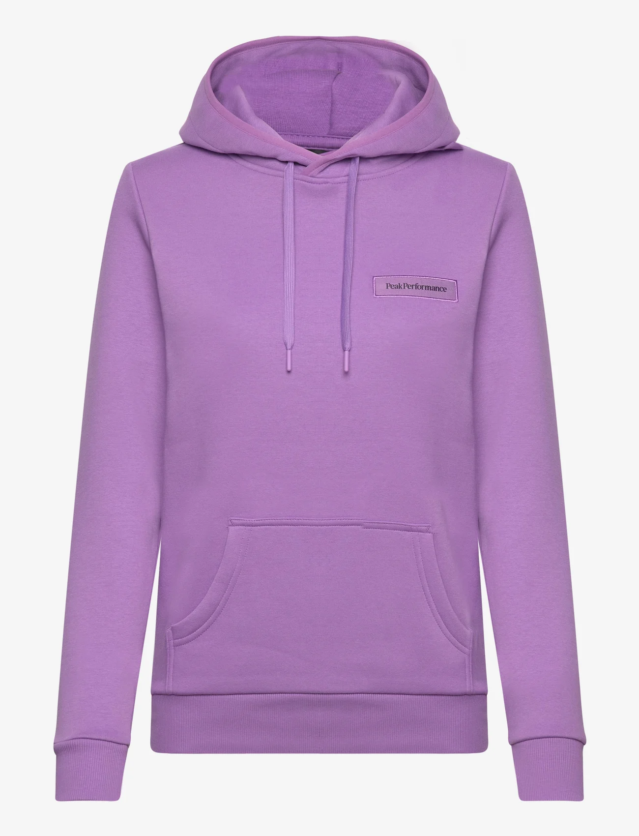 Peak Performance - W Logo Hood Sweatshirt - mid layer jackets - action lilac - 0