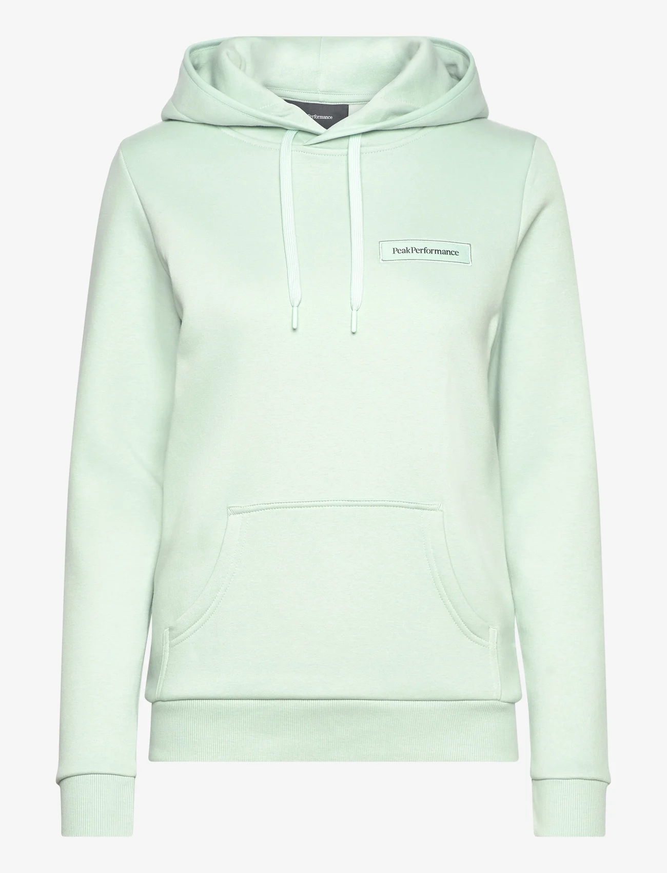 Peak Performance - W Logo Hood Sweatshirt - fleecejacken - delta green - 0