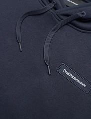 Peak Performance - M Logo Hood Sweatshirt - mid layer jackets - blue shadow - 2