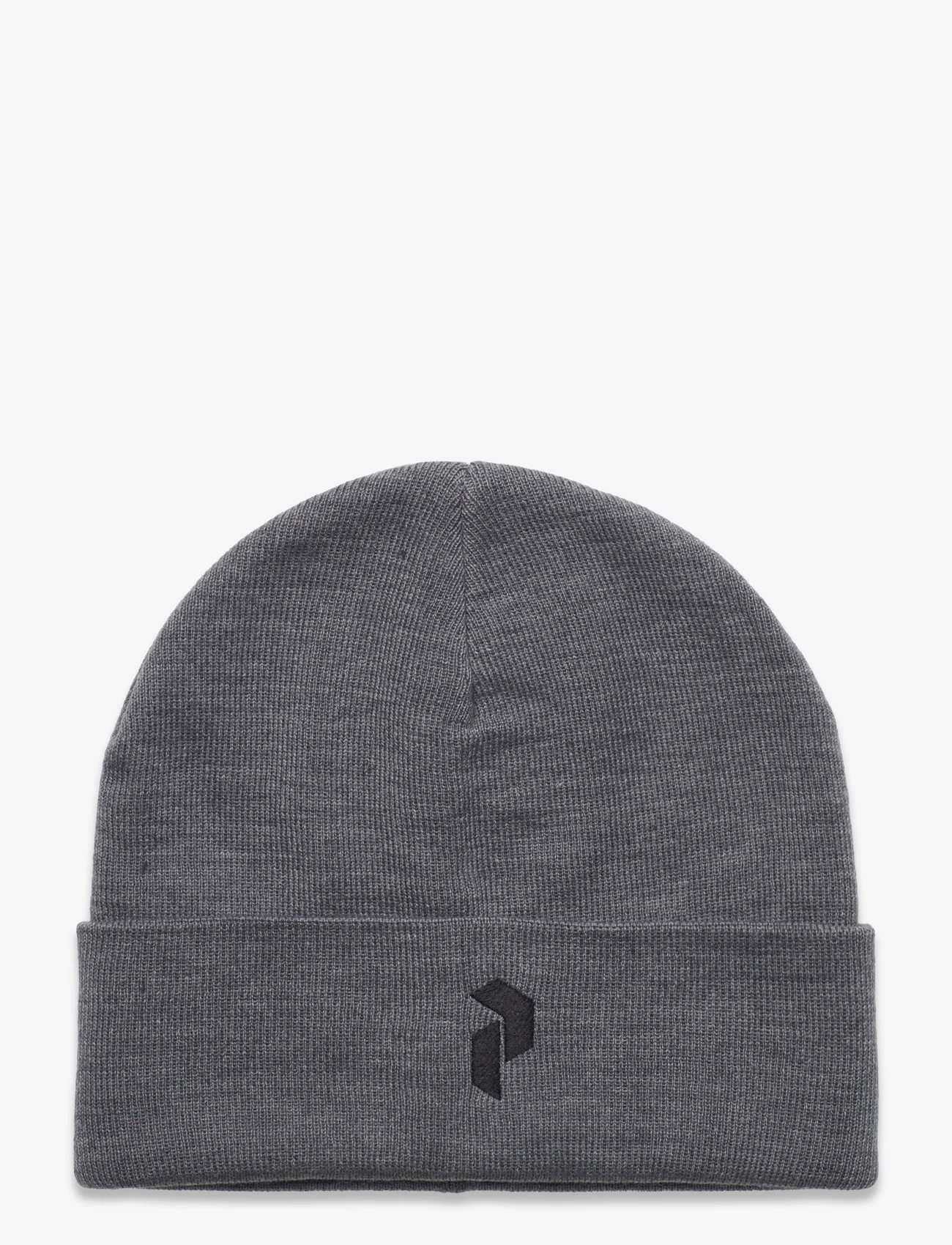 Peak Performance - Logo Hat - kapelusze - med grey melange - 0