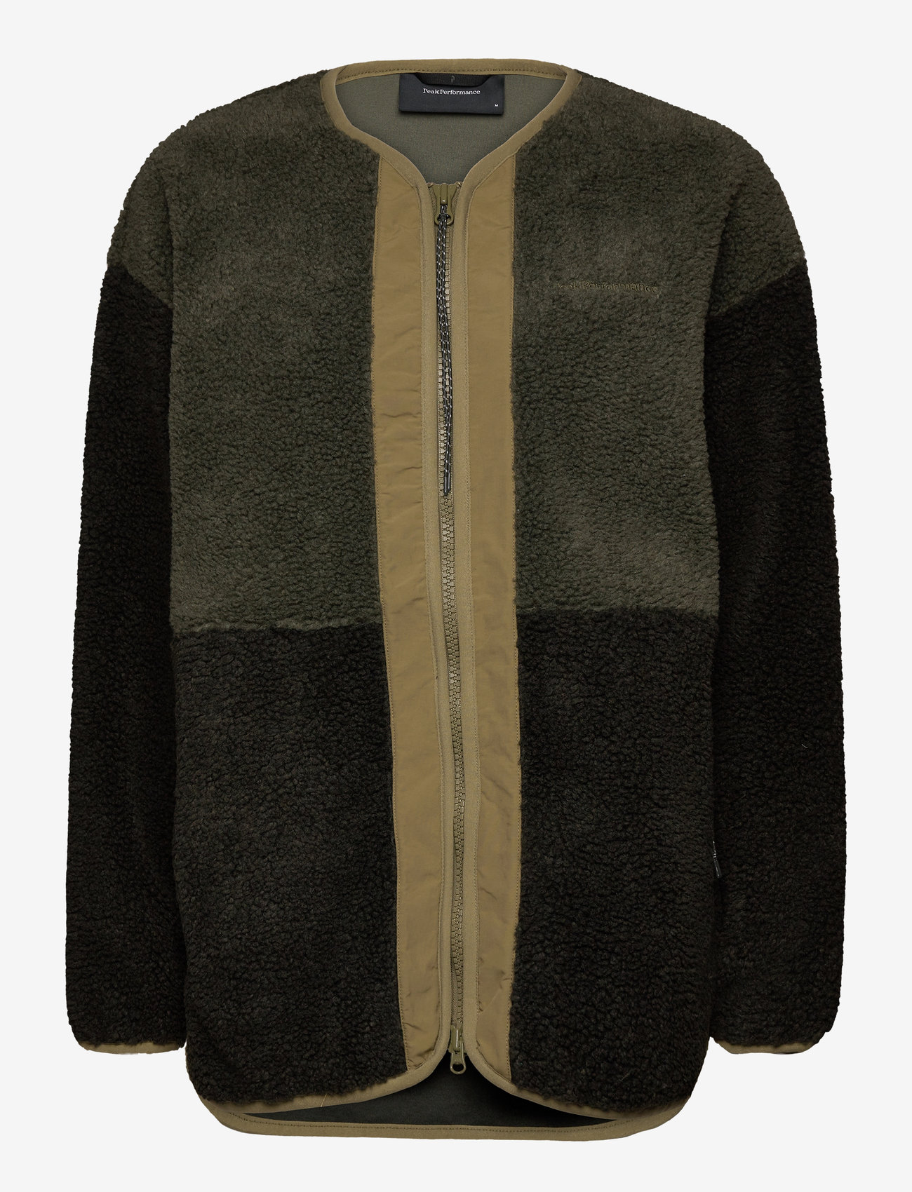 Peak Performance - W Heavy Pile Oversized  Cardigan - pine needle/olive extreme/ - 0