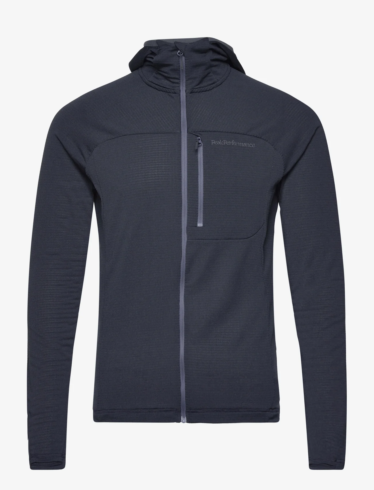 Peak Performance - M Light Zip Hood Fleece - mid layer jackets - salute blue - 0
