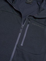 Peak Performance - M Light Zip Hood Fleece - mid layer jackets - salute blue - 2